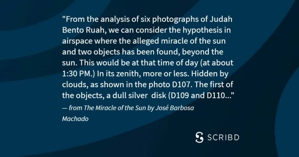 Scribd- citation rom the Miracle of the Sun